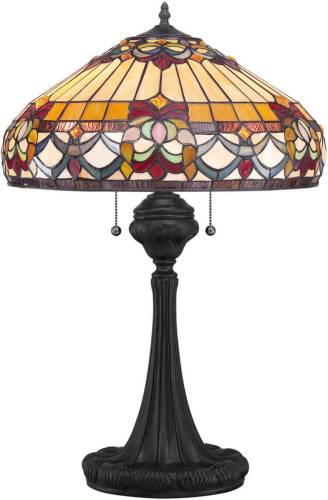 QUOIZEL Tafellamp Belle Fleur in Tiffany-design
