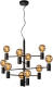 Lucide Hanglamp Leanne, zwart, 10-lamps