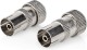 Nedis IEC (Coax) -Connector | Female - 2 Stuks | Metaal