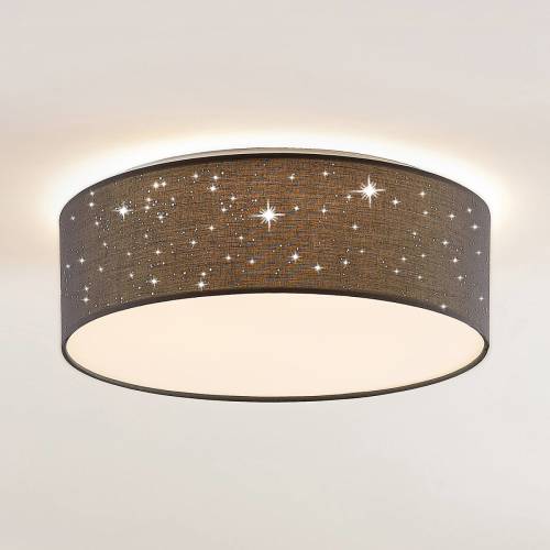 Lindby Ellamina LED plafondlamp 40 cm donkergrijs