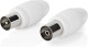 Nedis IEC (Coax) -Connector | Male + Female - Recht | 2 Stuks | Wit [CSGB40999WT]