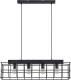 Lindby Mireille kooi-hanglamp met hout, 4-lamps