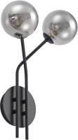 Lucande Wynona wandlamp, 2-lamps, zwart