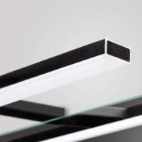 Ebir LED spiegellamp Esther 2, mat zwart, 28 cm
