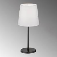 FH LIGHTING Tafellamp Eve met stoffen kap, zwart/wit