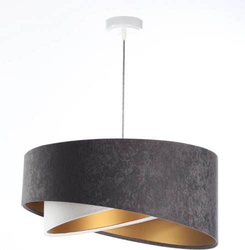 EULUNA Hanglamp Vivien driekleurig donkergrijs/wit/goud