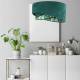 EULUNA Hanglamp Vivien, groen met bloem Allover-Print