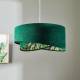 EULUNA Hanglamp Vivien, groen met bloem Allover-Print