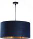 EULUNA Hanglamp Salina zijdestof blauw/goud Ø 50cm