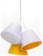 EULUNA Hanglamp Zsofia 3-lamps wit/oranje