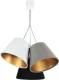 EULUNA Hanglamp Zsofia 3-lamps wit/grijs/zwart/goud