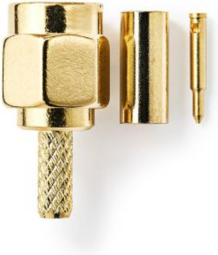 Nedis SMA-Connector | Male - Voor RG174-Kabels | 2 Stuks | Goud