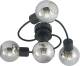 Lindby LED plafondlamp Ciala, 4-lamps, zwart smoke