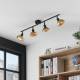 Lindby Erin LED plafondspot zwart/goud 4-lamps