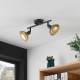 Lindby Erin LED plafondspot zwart/goud 2-lamps