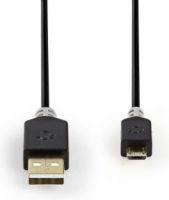 Nedis Kabel USB 2.0 | A male - Micro-B male | 2,0 m | Antraciet [CCBW60500AT20]