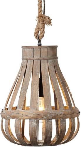 Brilliant Hanglamp met bamboekap Kaminika Ø 33 cm