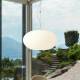 Casablanca Glazen hanglamp AIH, 38 cm, wit glanzend