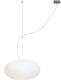 Casablanca Glazen hanglamp AIH, 38 cm, wit glanzend