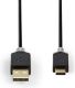 Nedis Kabel USB 2.0 | Type-C male - A male | 1,0 m | Antraciet [CCBW60600AT10]