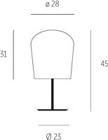 Casablanca Syss tafellamp met dimmer, wit