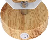 GLOBO Wandlamp Wiho van metaal, wit/houtoptiek, 1-lamp