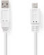 Nedis Platte USB 2.0-Kabel | A Male - Micro-B Male | 1,0 m | Wit [CCGP60410WT10]