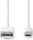 Nedis USB 2.0 Kabel A Male - Micro-B Male [CCGW60500WT10]