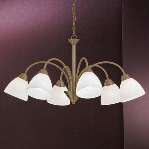 Orion Oude messing gekleurde hanglamp Kinga - 6 lampen