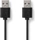 Nedis USB 2.0-Kabel | A Male - A Male | 1,00 m | Zwart
