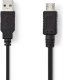 Nedis USB 2.0-Kabel | A Male - Micro-A Male | 2,0 m | Zwart