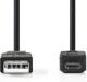 Nedis USB 2.0-Kabel | A Male - Micro-B Male | 1,0 m | Zwart [CCGB60500BK10]