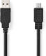 Nedis USB 2.0-Kabel | A Male - Micro-B Male | 1,0 m | Zwart [CCGB60500BK10]