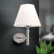 Orion Nikkelen wandlamp Lilly met stoffen kap