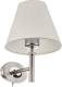 Orion Nikkelen wandlamp Lilly met stoffen kap