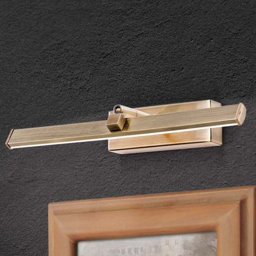 Orion LED schilderijlamp Suren in antiek messing, 30 cm