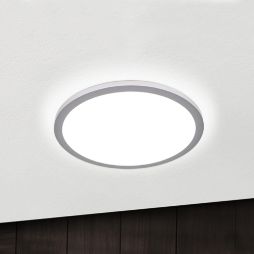 Orion Titanium kleurige LED plafondlamp Aria, dimbaar