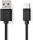 Nedis USB 2.0-Kabel | Type-C™ Male - A Male | 0,1 m | Zwart [CCGB60600BK01]