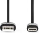 Nedis USB 2.0-Kabel | Type-C™ Male - A Male | 0,1 m | Zwart [CCGB60600BK01]