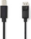 Nedis USB 2.0-Kabel | Type-C™ Male - A Male | 0,1 m | Zwart [CCGP60600BK01]