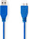 Nedis USB 3.0-Kabel | A Male - Micro-B Male | 2,0 m | Blauw [CCGP61500BU20]