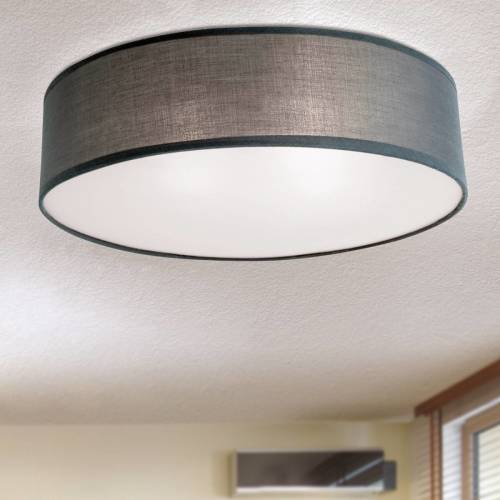 Orion Textiel-plafondlamp Seda, grijs
