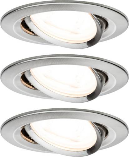 Paulmann 3-set spot Nova rond, kantel/dimb., ijzer