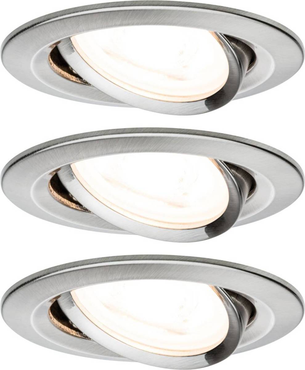 Paulmann 3-set spot Nova rond, kantel/dimb., ijzer