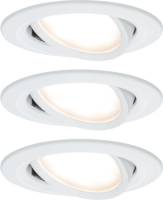 Paulmann 3-set spot Nova Coin rond, kantelb., wit