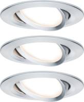 Paulmann 3-set spot Nova Coin rond, kantelb., alu