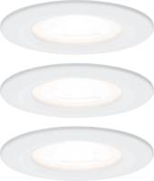 Paulmann 3-set spot Nova rond, IP44, dimb., wit