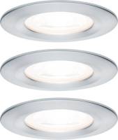Paulmann 3-set spot Nova rond, IP44, dimb., alu