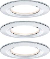 Paulmann 3-set spot Nova Coin rond, dimb., chroom