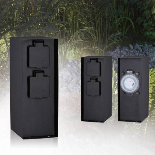 Paulmann contactdooszuil Rio 2-voudig timer